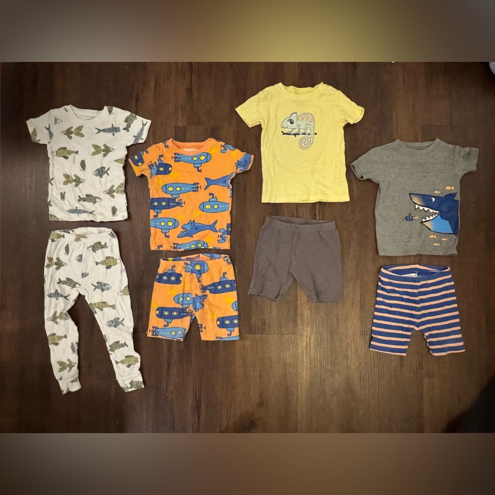 Set of 4 Toddler Summer Pajamas - Size 2T